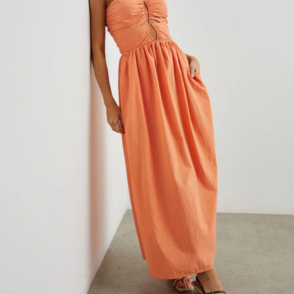 ISO! Rails Silvia Vibrant Orange Maxi Dress